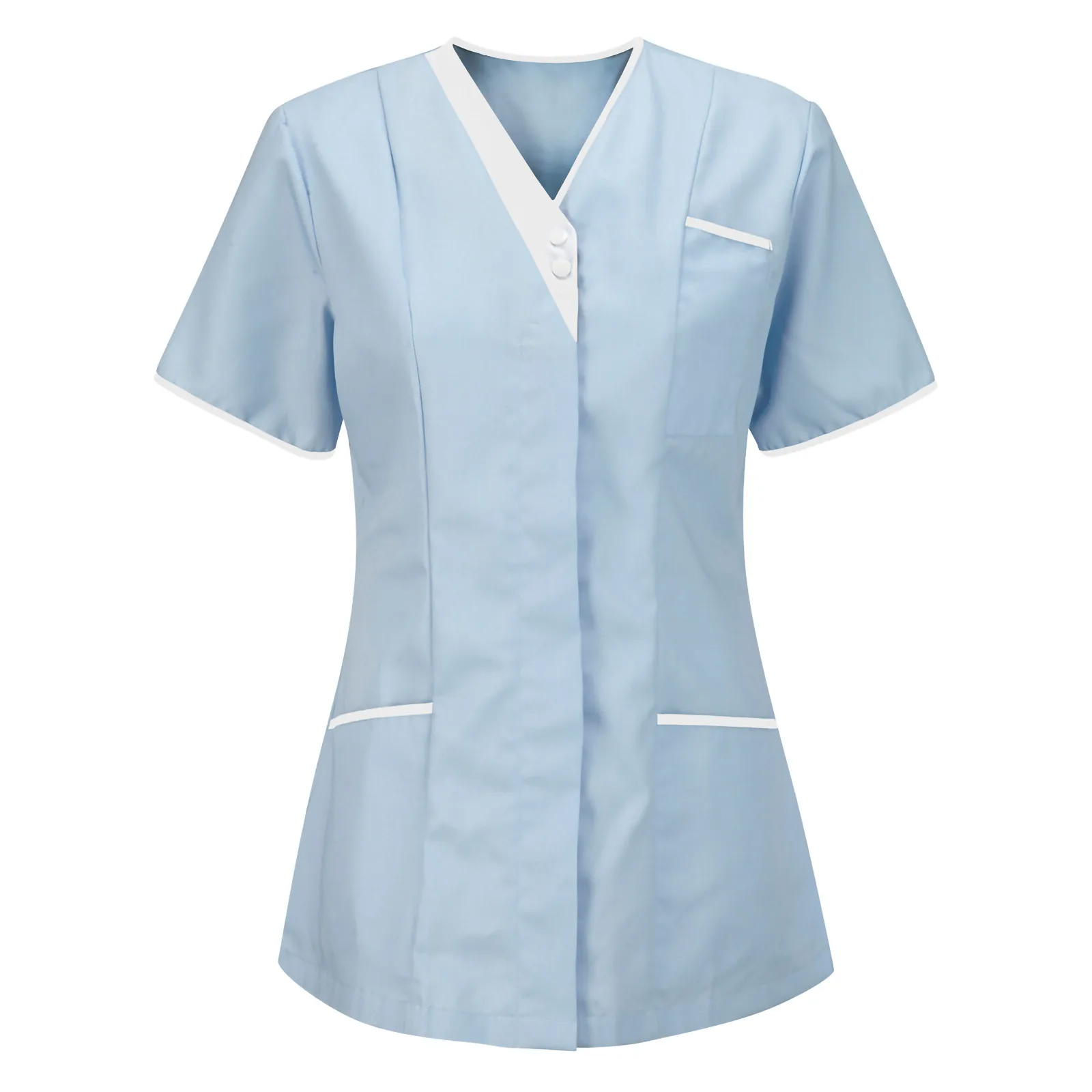 

Nurse Uniform For Women Pet Grooming Health Tunic Multicolor Scrub Solid V-neck Tops Clinic Wear Uniformes quirúrgicos mujer