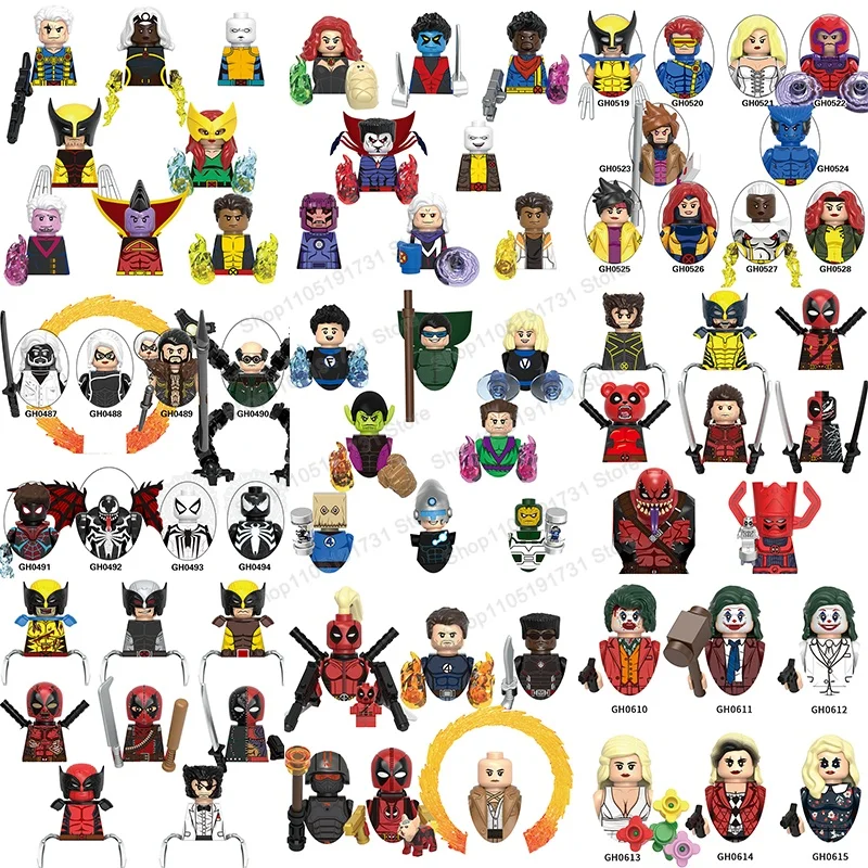 Blind Box Mini-Bausteine Cartoon-Figuren Zusammenbau-Spielzeug Modell Filmcharaktere Zubehör Brick Armor Weihnachtsgeschenk Spielzeug