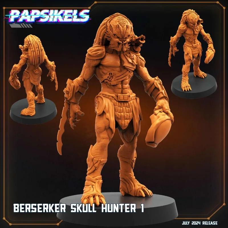 Berserker Skull Hunter Kit de bricolaje-Kit de garaje de ciencia ficción, estatuilla coleccionable de ABS pintada a mano, juguete modelo de accesorio de juego único