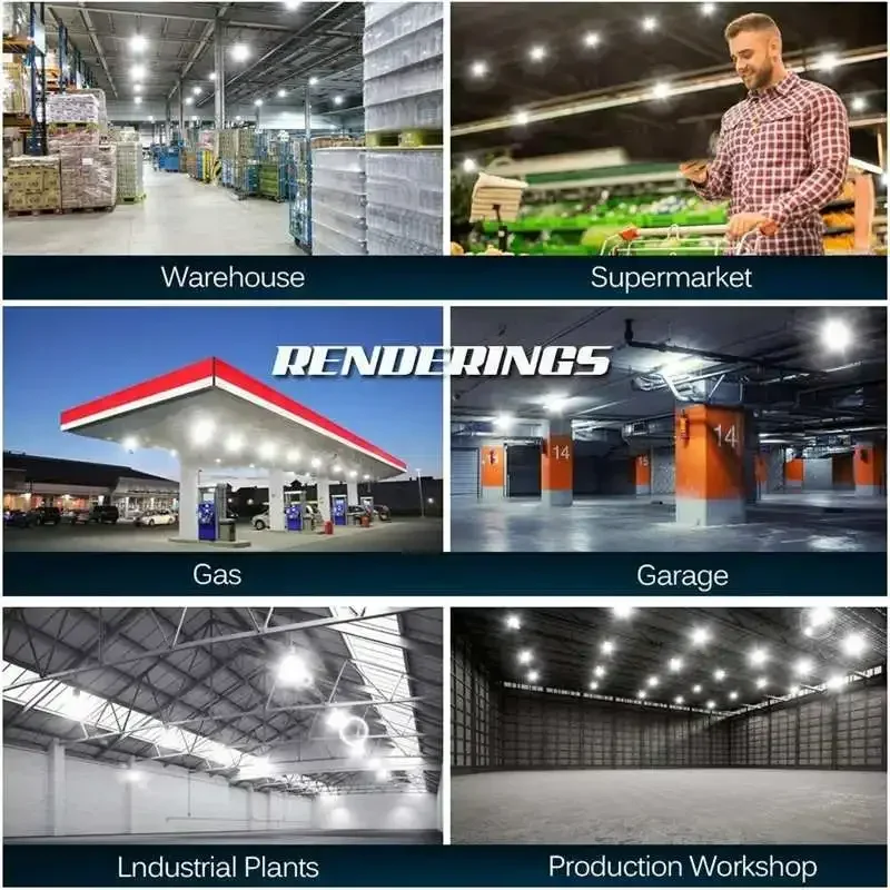 

200/400/600W LED Garage Light Industrial Lighting 180-265V UFO Warehouse Led High Bay Ceiling Light Home Workshop Lamp AU Plug