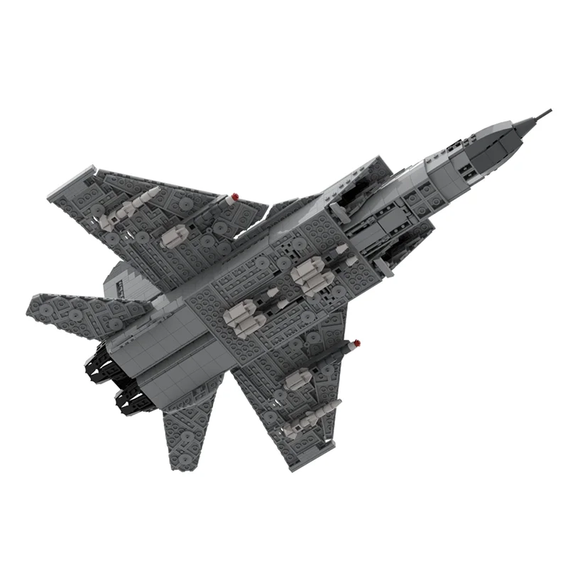 نموذج طائرة عسكرية Moc بناء الطوب وحدات MiG-31 نموذج مقاتلة التكنولوجيا كتل عيد الميلاد لتقوم بها بنفسك لعبة هدايا البناء #4