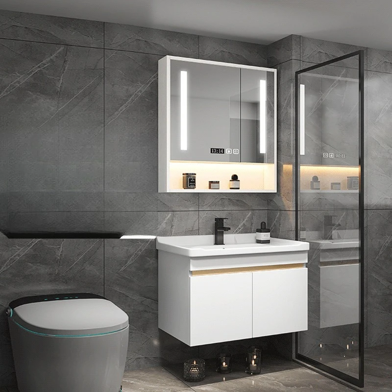 

Комбинированный керамический встроенный умывальник для ванной комнаты, ручной умывальник из цельного дерева