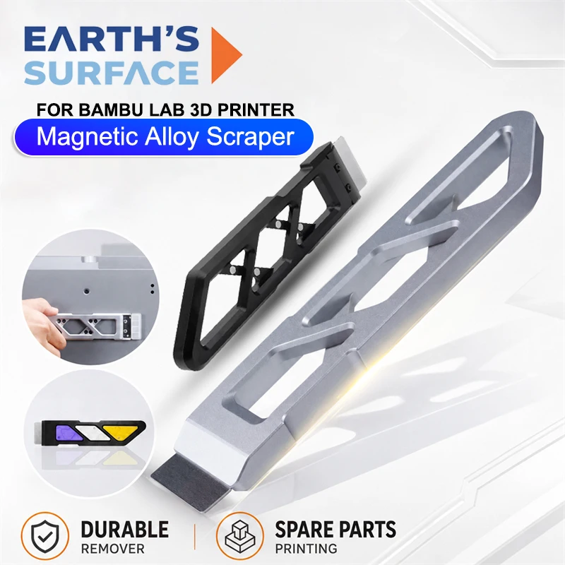 Official Original Magnetic Alloy Scraper for Bambu Lab 3D Printer Bed Resin Nozzle Remover Durable Printing Tool Spare Parts