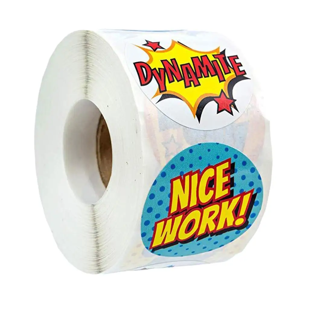 500x/Roll Theme Rewards Stickers for Kids School Education Props