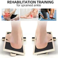 Physical Therapy Posture Corrector Single Foot Balance Board Ankle Strengthener Exerciser Sprained Non-slip Wood Wobble Board
