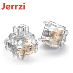 Jerrzi Salt Ice Switch Crystal Transparent Linear Silent Switch Prelubed RGB Customized Five-pin for MX Mechanical Keyboard