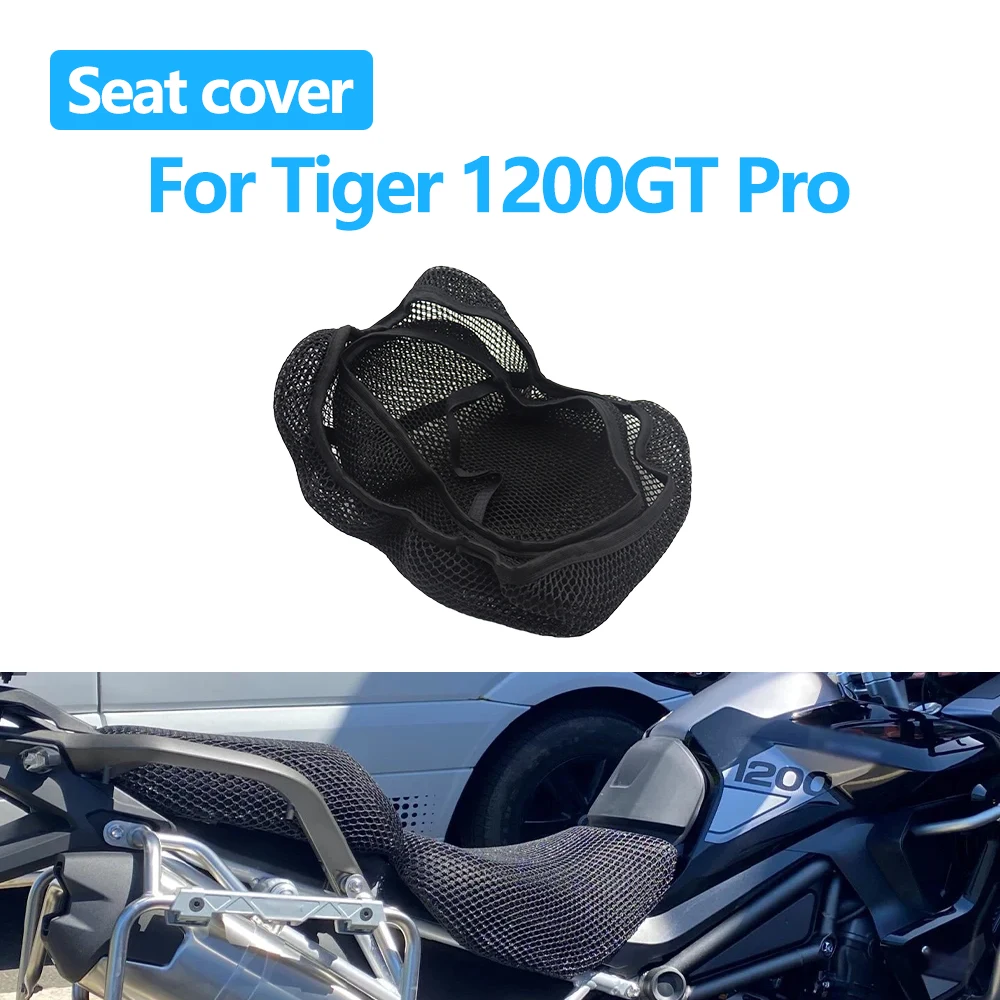 For Tiger 1200 GT 1200GT Pro Motorcycle Seat Cover 3D Mesh Fabric Seat Non-Slip Breathable Heat Insulation Protect Cushion