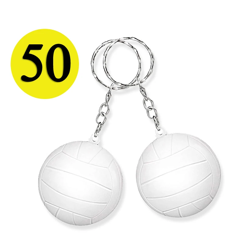 50Pcs Volleyball Ball Keychains for Party Favors Volleyball Stress Ball School Carnival Reward