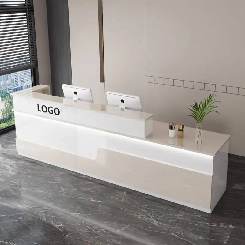 

Medical Luxury Reception Counter Clinic Modern Business Office Reception Counter White Computer Receptiebalie Toonbank Furniture