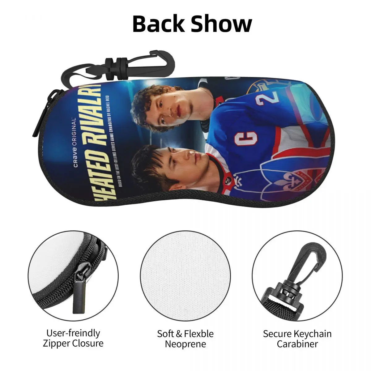 Heated Rivalry Glasses Case Travel Hockey Game Glasses Box Small Eyewear Container