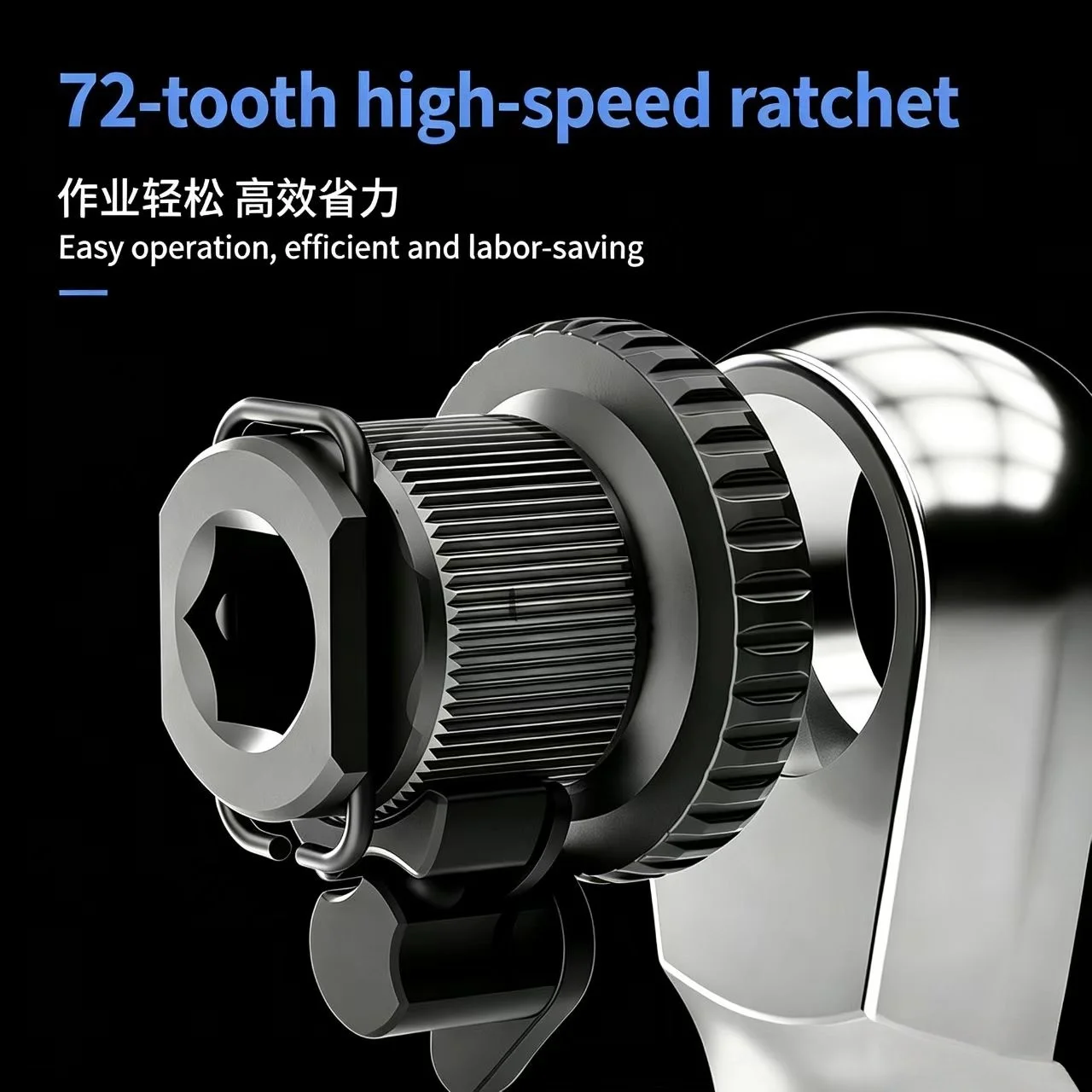 WORKPRO Two-in-One Mini Portable 72-Tooth Ratchet Screwdriver with Strong Magnet and Hexagonal Dual-Head Combination Wrench