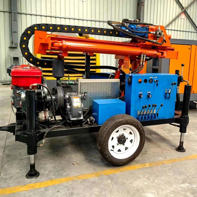 Customized Factory Direct Selling EPA Diesel Engine Water Well Drilling Rig For Water Well Wheeled Water Well Drilling Rig