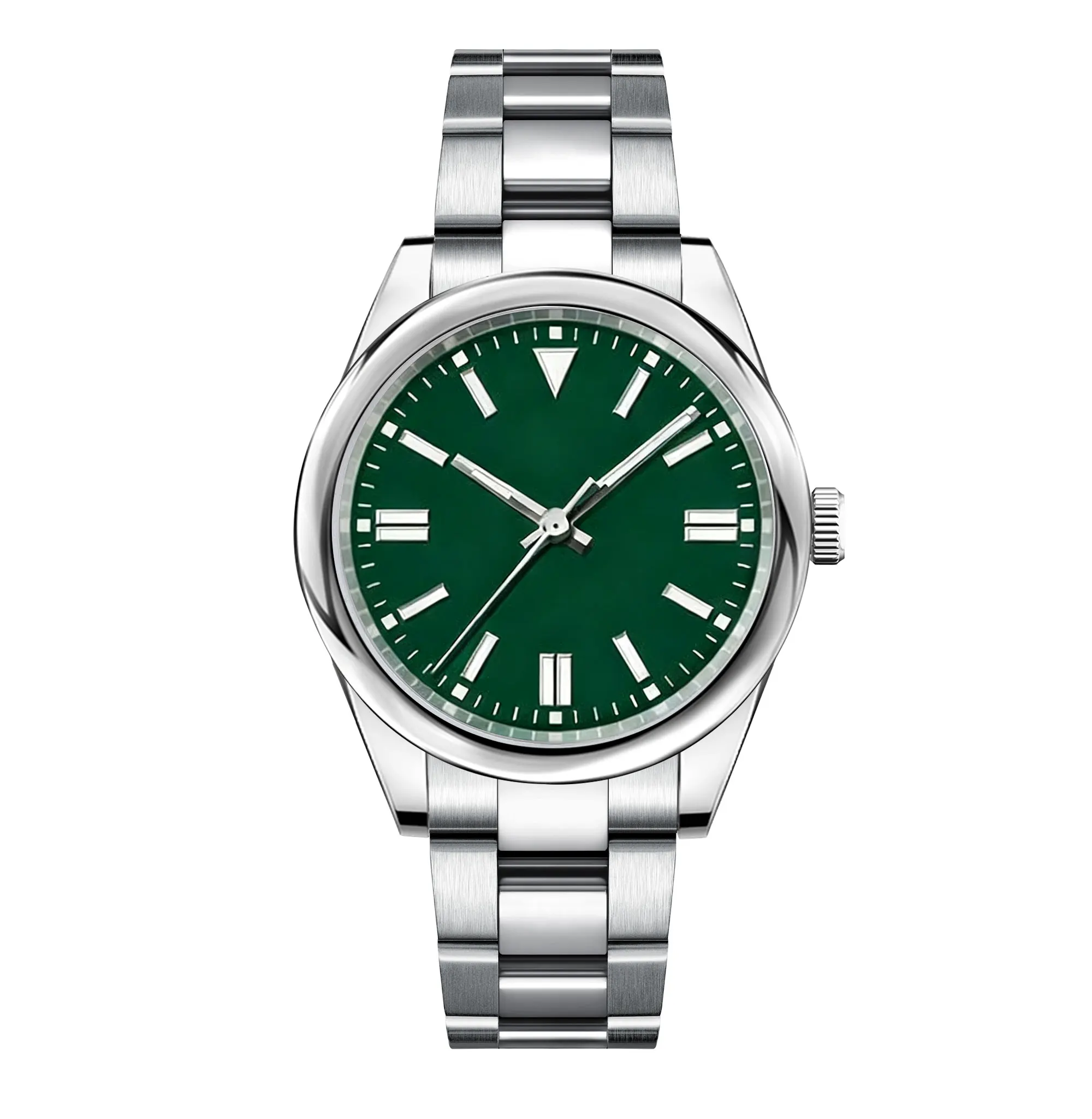 LOGO personalizzato Lusso NH35 Orologio automatico da uomo 36mm / 40mm Quadrante sterile Vetro zaffiro Orologi meccanici da uomo Reloj Hombre