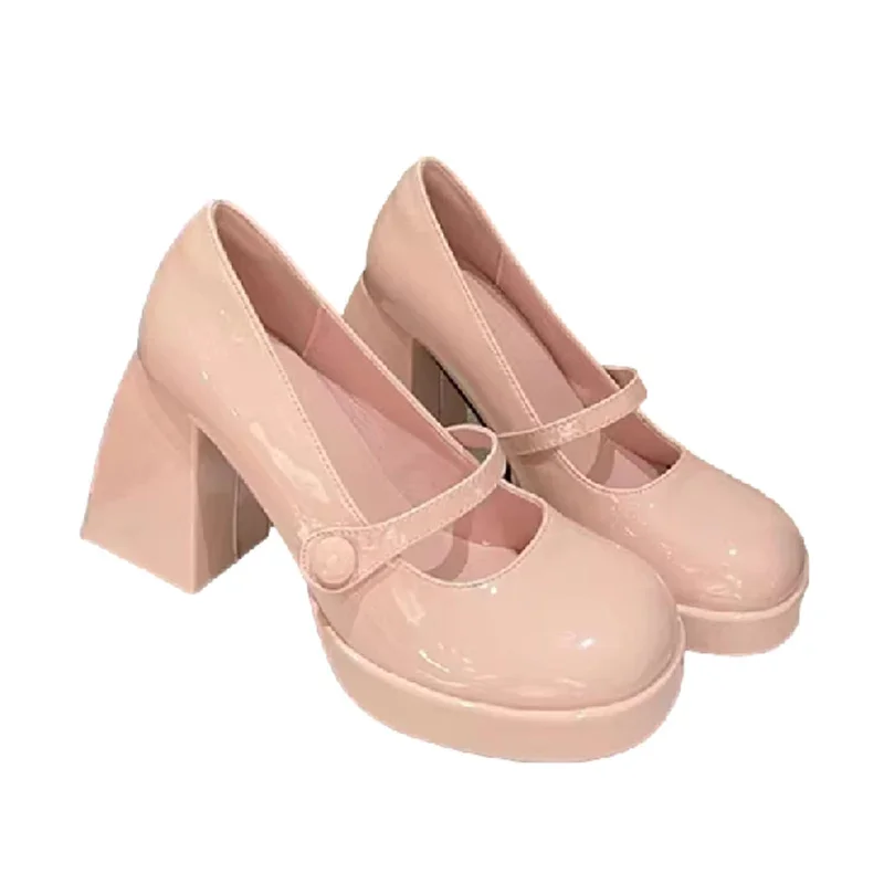 Chaussures Mary Janes à talons hauts pour femmes, chaussures Lolita argentées pour la fête, escarpins féminins élégants, robe de mode, luxe, gros