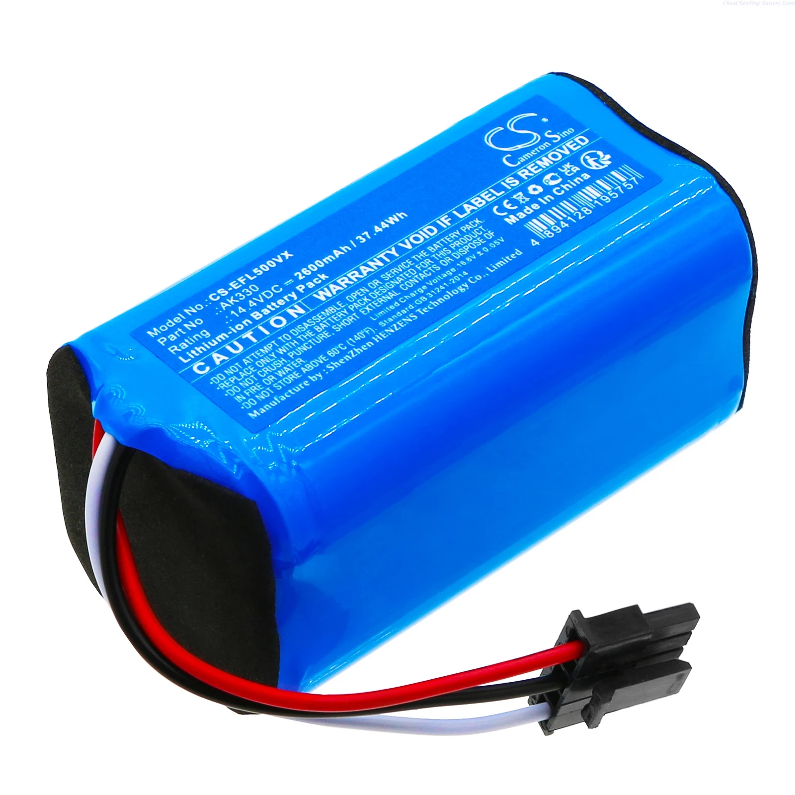 Cameron Sino 14.4V 2600mAh/3350mAh Replacement Vacuum Battery for Lydsto R1 Edge, For Eufy G50 Hybrid T2212 Clean L50 L60 T2265