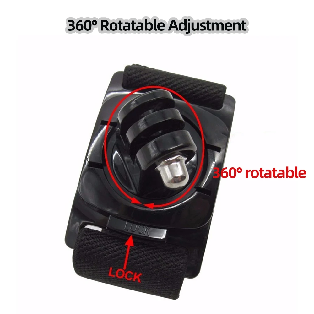 Rotatable Arm Strap Mount Armlet Wristband Hand Holder For GoPro Hero 13 12 11 10 9 SJCAM Insta360 AKASO DJI Osmo Action Camera