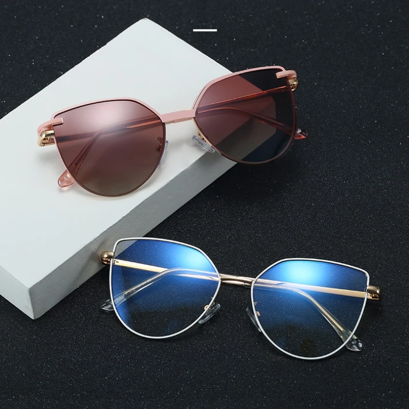 GJ OPTICIAN المألوف مشبك مغناطيسي قصر النظر نظارات الاستقطاب تنوعا النساء النظارات الشمسية المعدنية المضادة للضوء الأزرق نظارات للقراءة