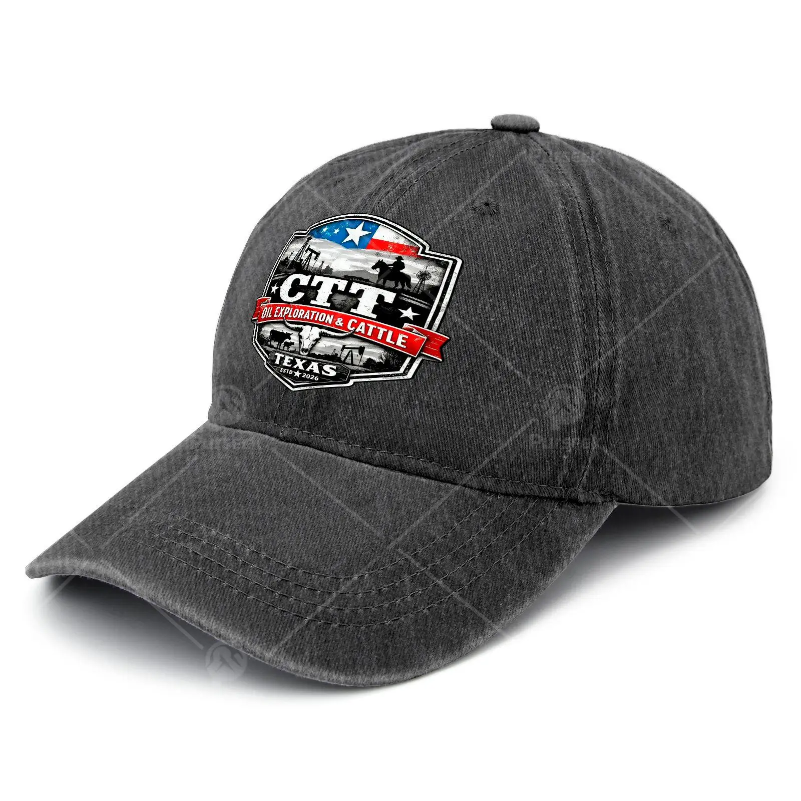 Unisex Soft Baseball from The MTEX Landman Series Featuring The CTT Oil Exploration Cattle Badge
