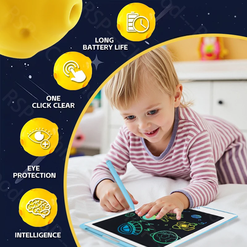 8,5/10/12 дюймов ЖК-планшет для письма для детей 3-8 лет, многоразовая волшебная доска для рисования со стилусом, стираемый блокнот для рисования, игрушка в подарок