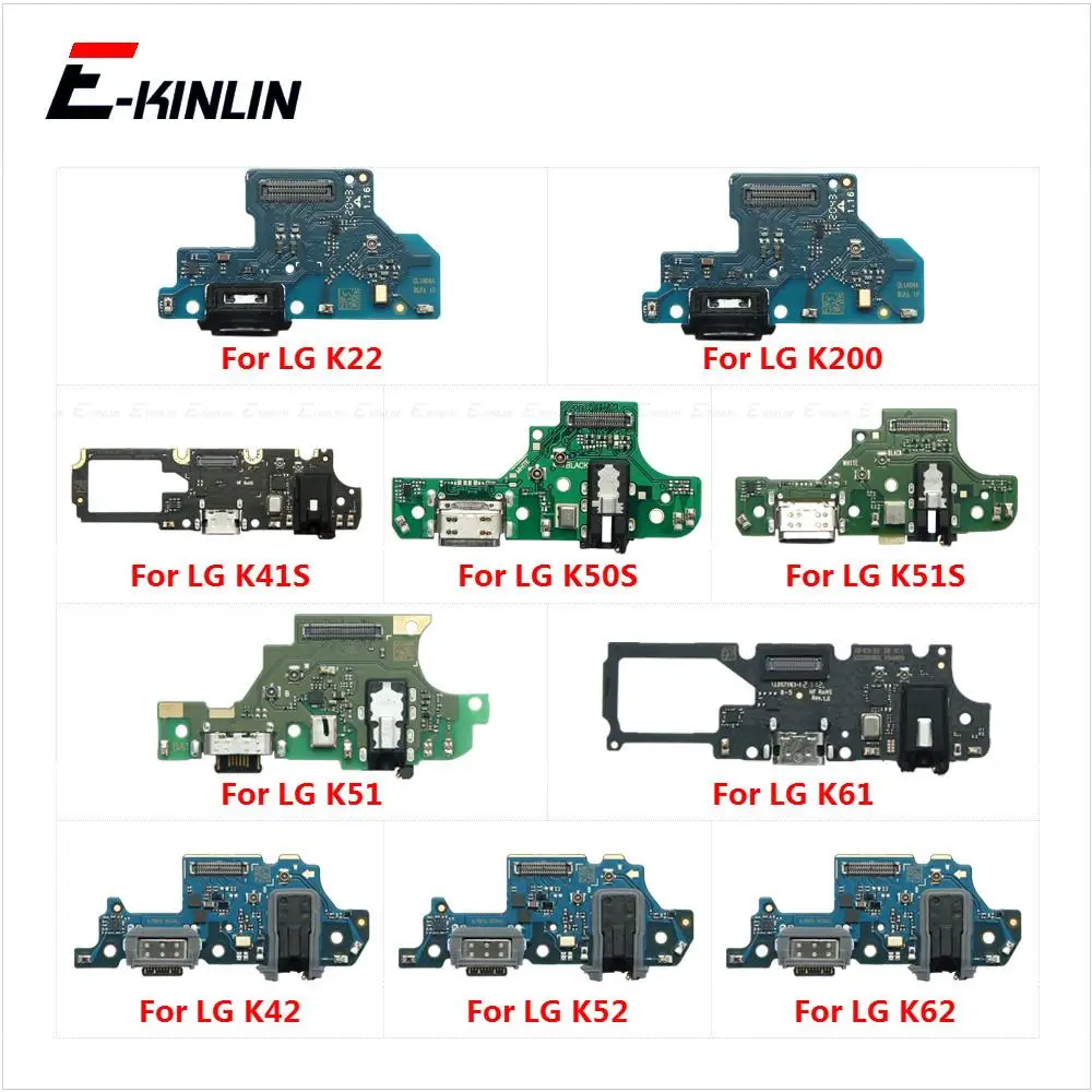 

USB-порт для зарядки, док-станция, разъем для зарядного устройства, гибкий кабель для микрофона для LG K200 K22 K51 K61 K41S K51S K50S K42 K52 K62