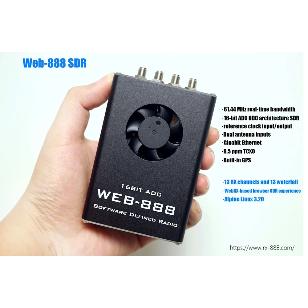 Web-888 16bit ADC 62M bandwidth DDC Web SDR