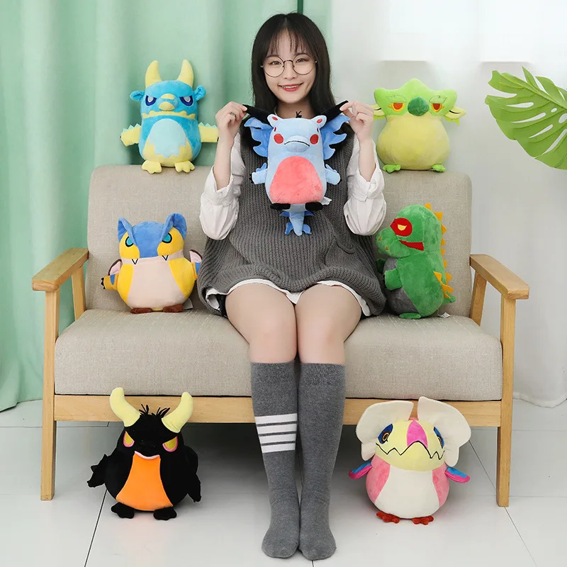 20cm Anime Monster Hunter dragon cute Plush Doll Action Figure Model Ornaments Collections Toy Gaming Peripherals kids gifts