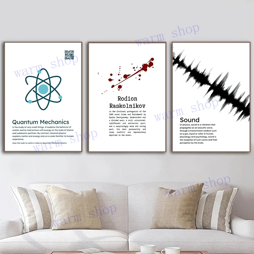 Curiosity Poster Science Universe Minimalist Printable Coffee Seed Plant Quantum Sonic Canvas Painting Classroom Wall Decor