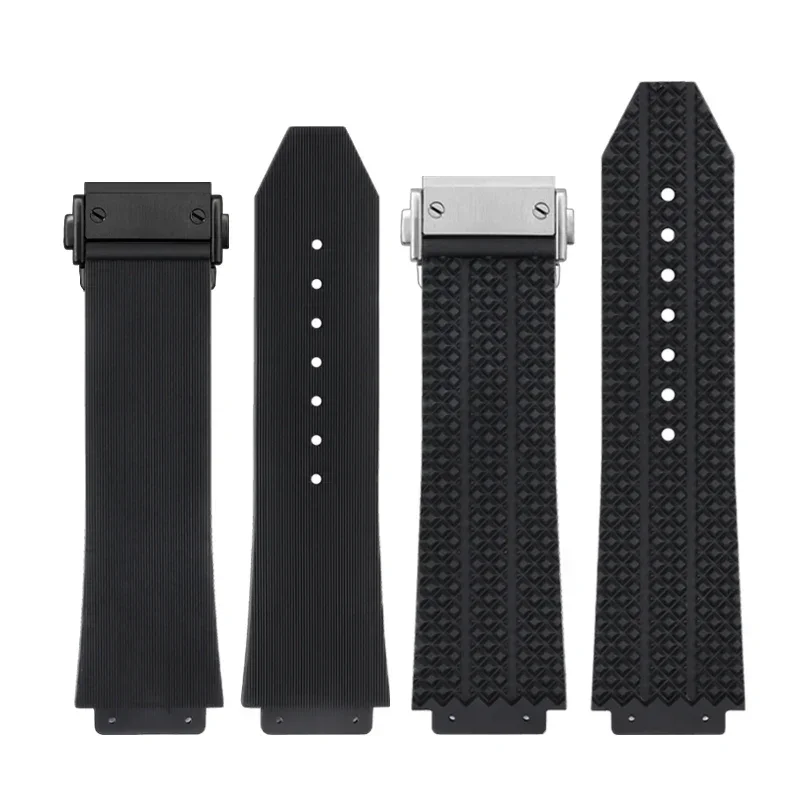 Soft Silicone Rubber Watchbands for Hublot Yubo Classic Fusion Big Bang Series Waterproof Breathable Watch Strap 26x19mm 24x17mm