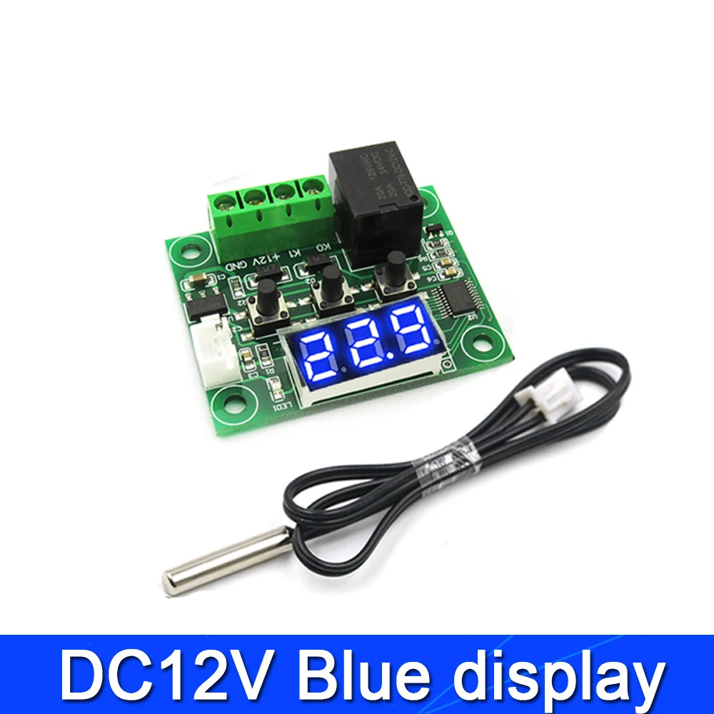 50PCS W1209 DC 5V 12V heat cool temp thermostat temperature control switch temperature controller thermometer thermo controller