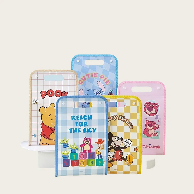 Disney Cartoon Vertical Portable Accordion Bag Office Document Bag Student A4 Large Capacity Layered Test Paper Storage Bag