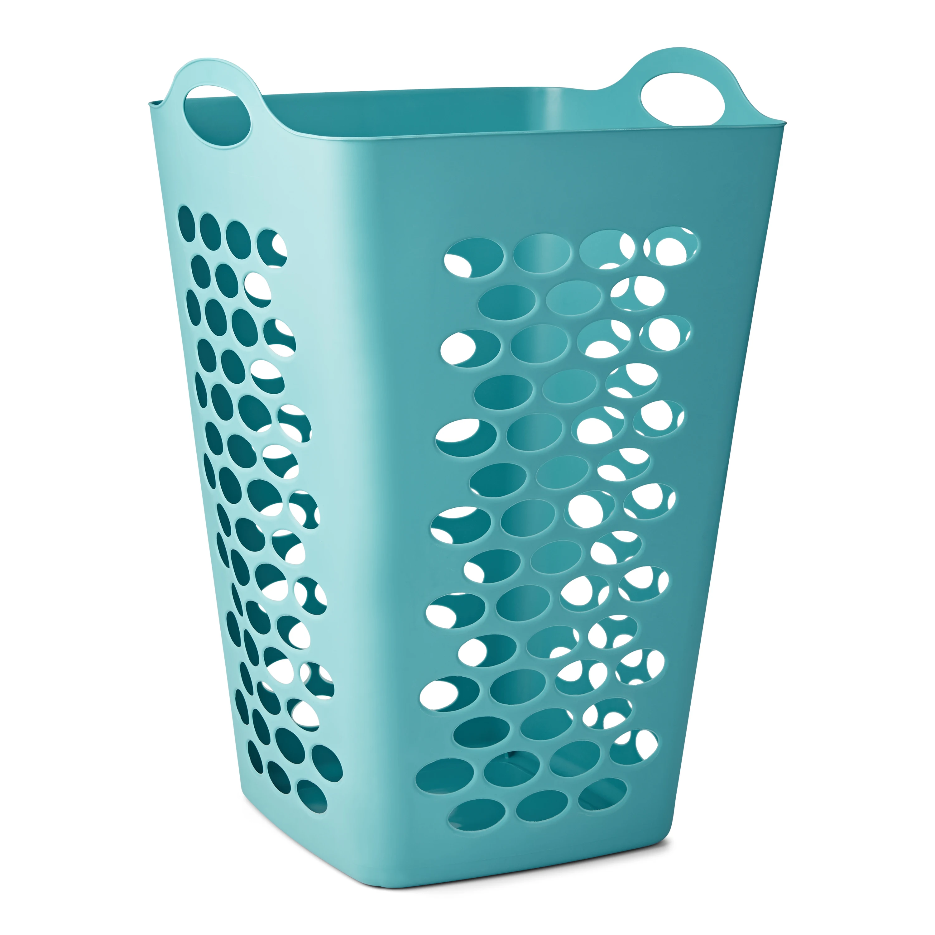 

Teal Flexible Square Laundry Hamper, 2 Bushel