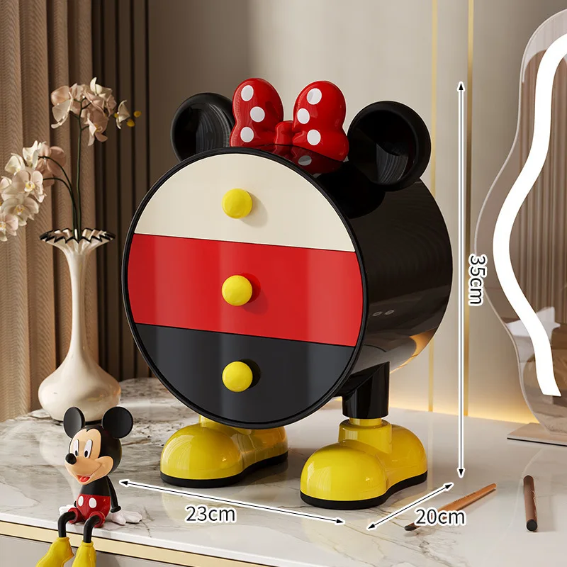 

Disney Mickey Desktop Storage Box High-Value Storage Box Pen And Office Desk Dormitory Drawer Box Anime Storage Rack Kawaii Toys