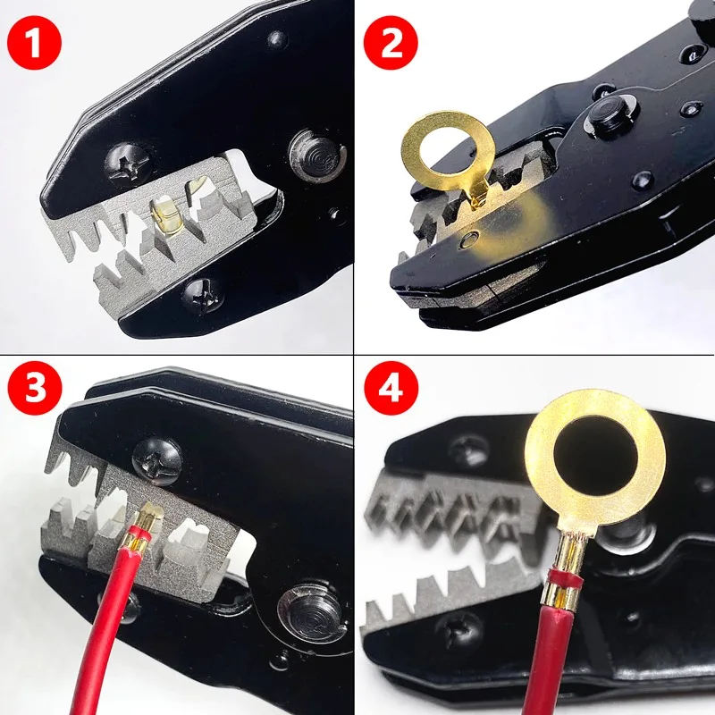 HS-0256 Wire Cutting Automobile Spring XH2.54/PH2.0/5557 Terminal Wire Harness Ratchet Crimp Pliers