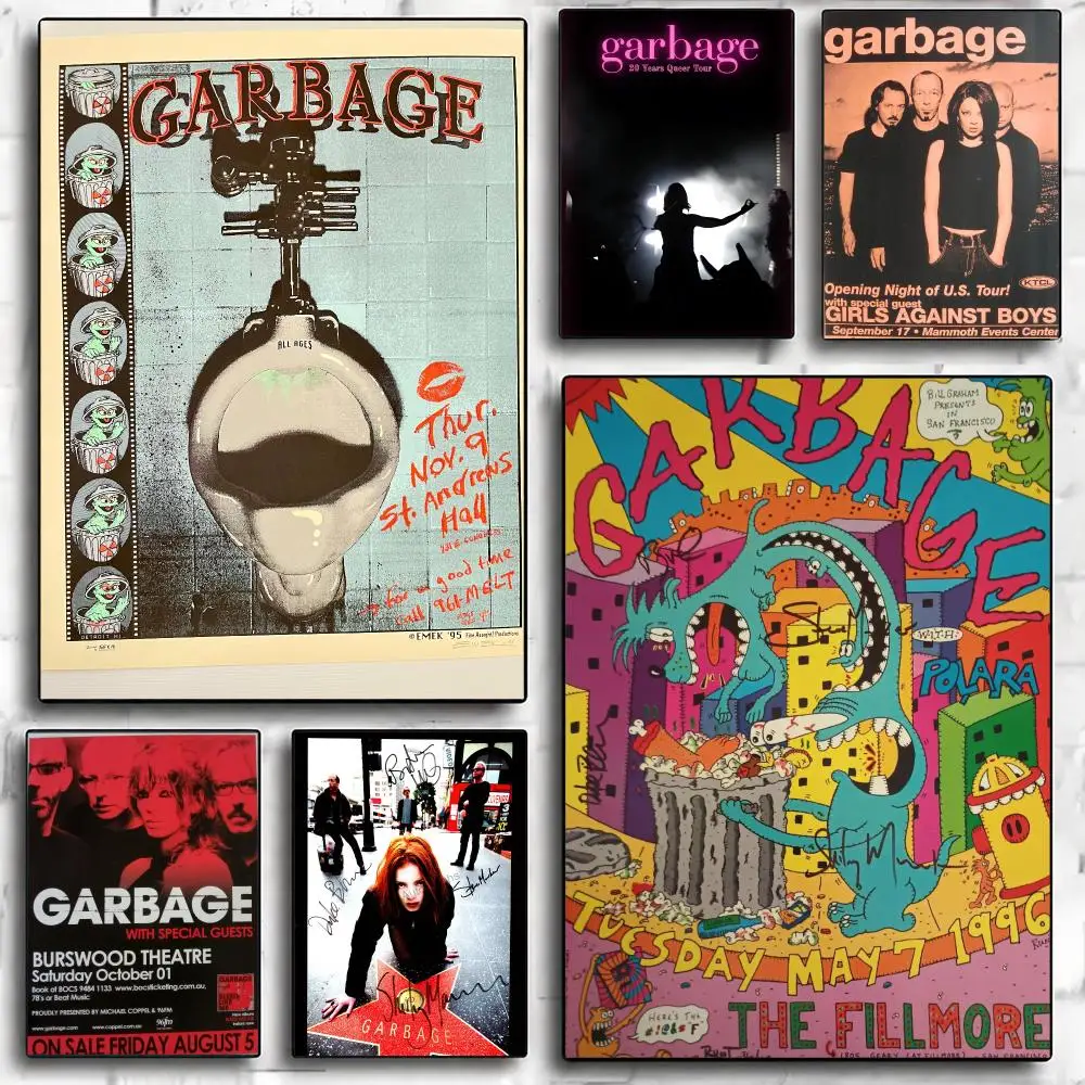 band G-Garbage-E Poster Minimalist Wall Sticker for Cafe Office Bar Home Decor and Gift