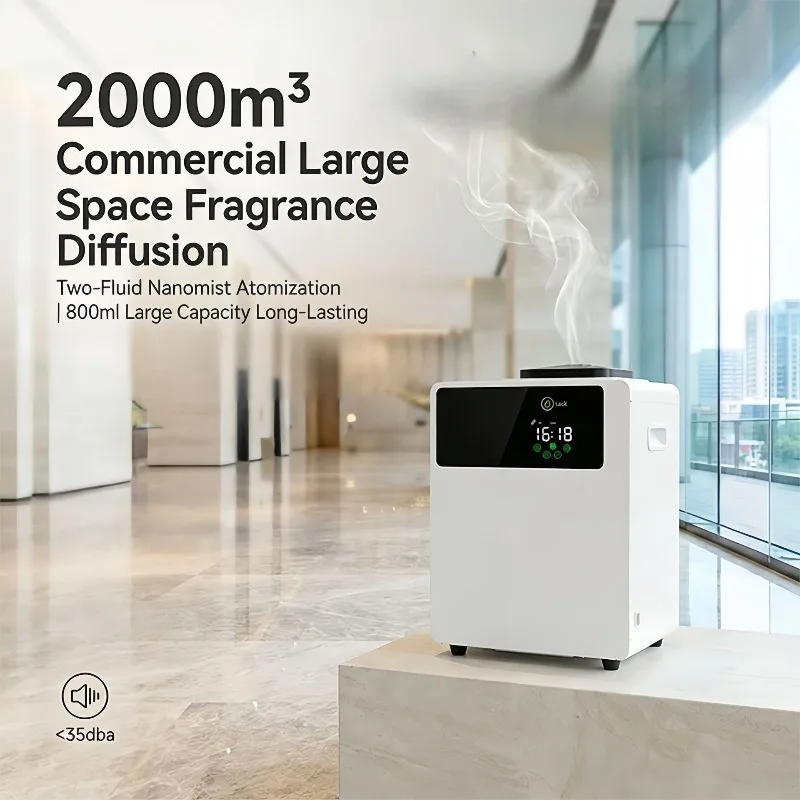 Large Capacity 800ml Commercial Scent Diffuser HVAC Smart Aroma Machine with App Control Hotel Fragrance Dispenser 2000cbm
