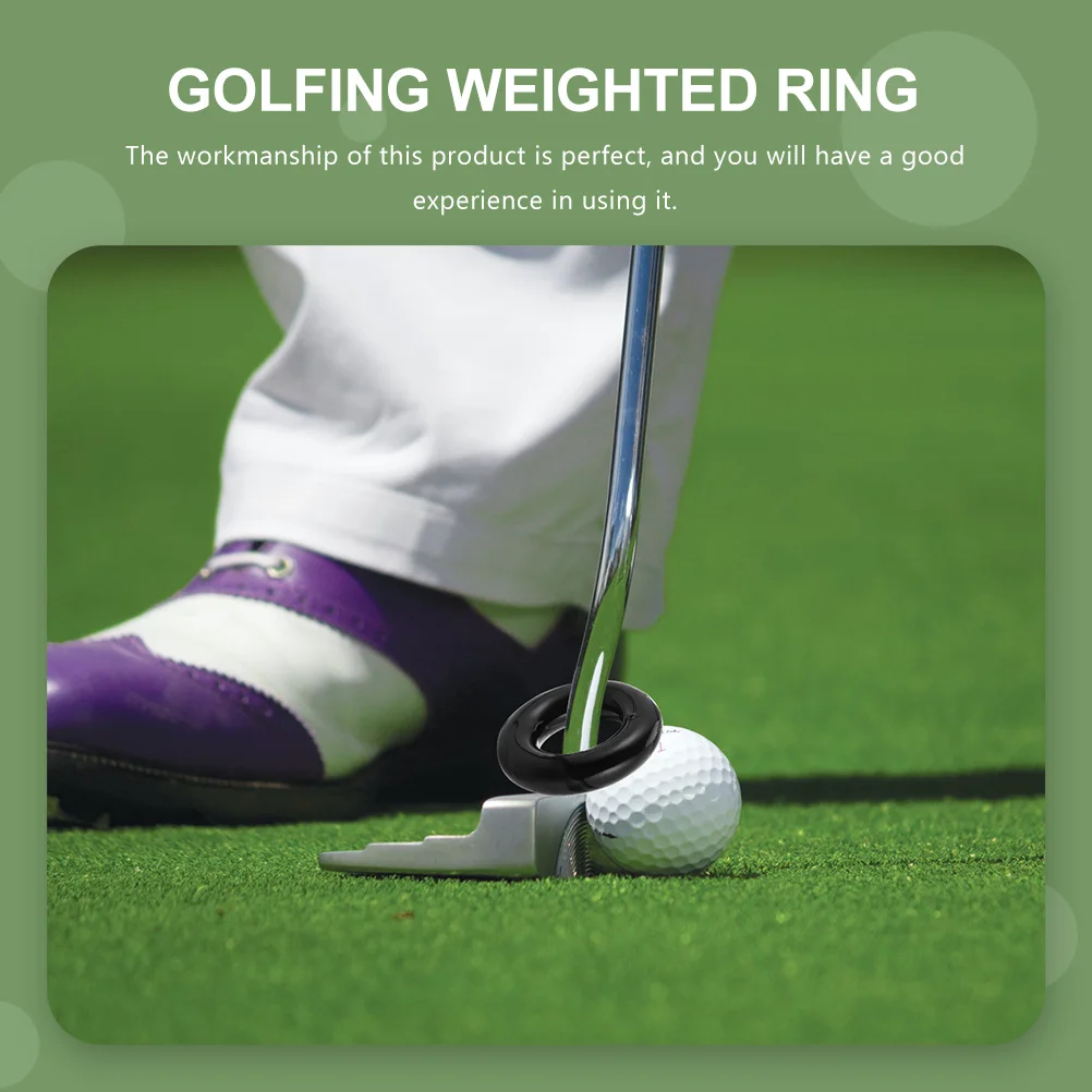 

2pcs Professional Golfing Swing Weight Rings Portable Training Tool Lightweight Round Practicing Rings For Golfing
