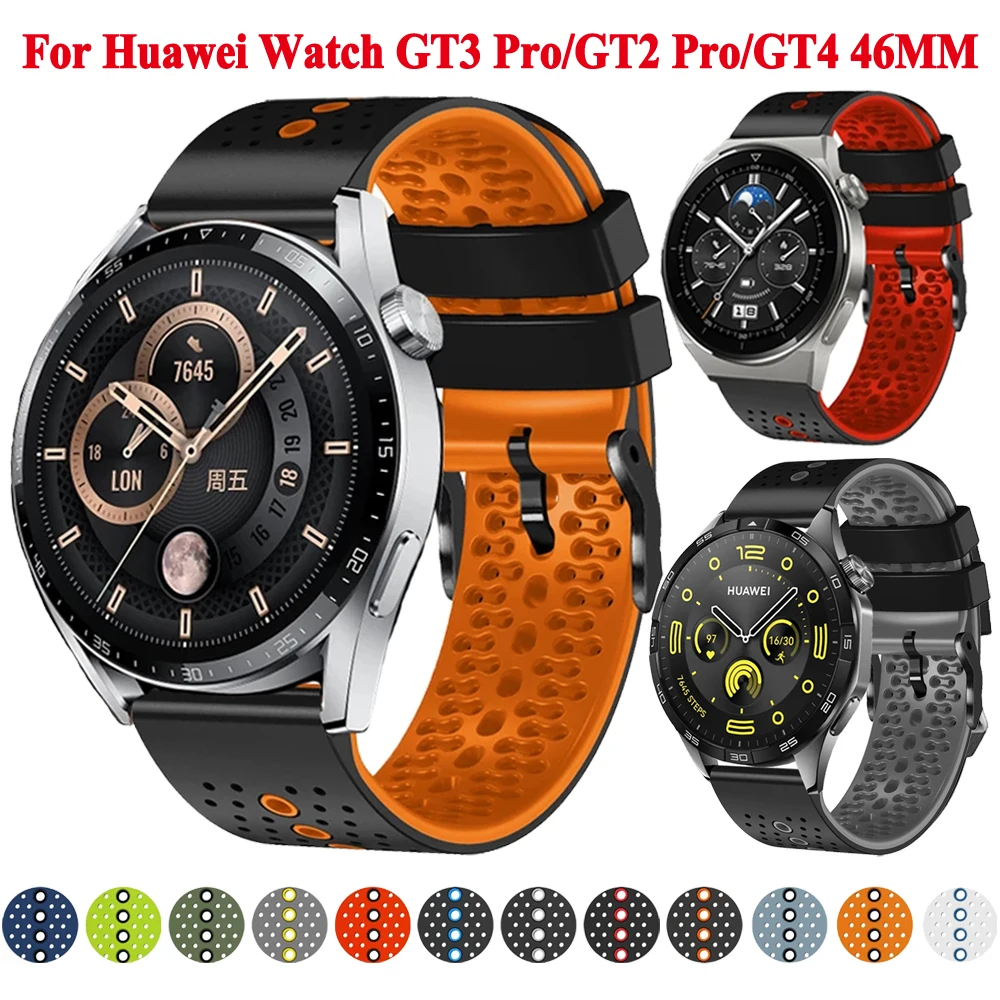 22mm Silicone Band Strap For Huawei Watch GT4 GT3 GT2 GT 2 3 4 Pro Smartwatch Watchband Bracelet For Huawei Watch Gt3 Gt2 pro