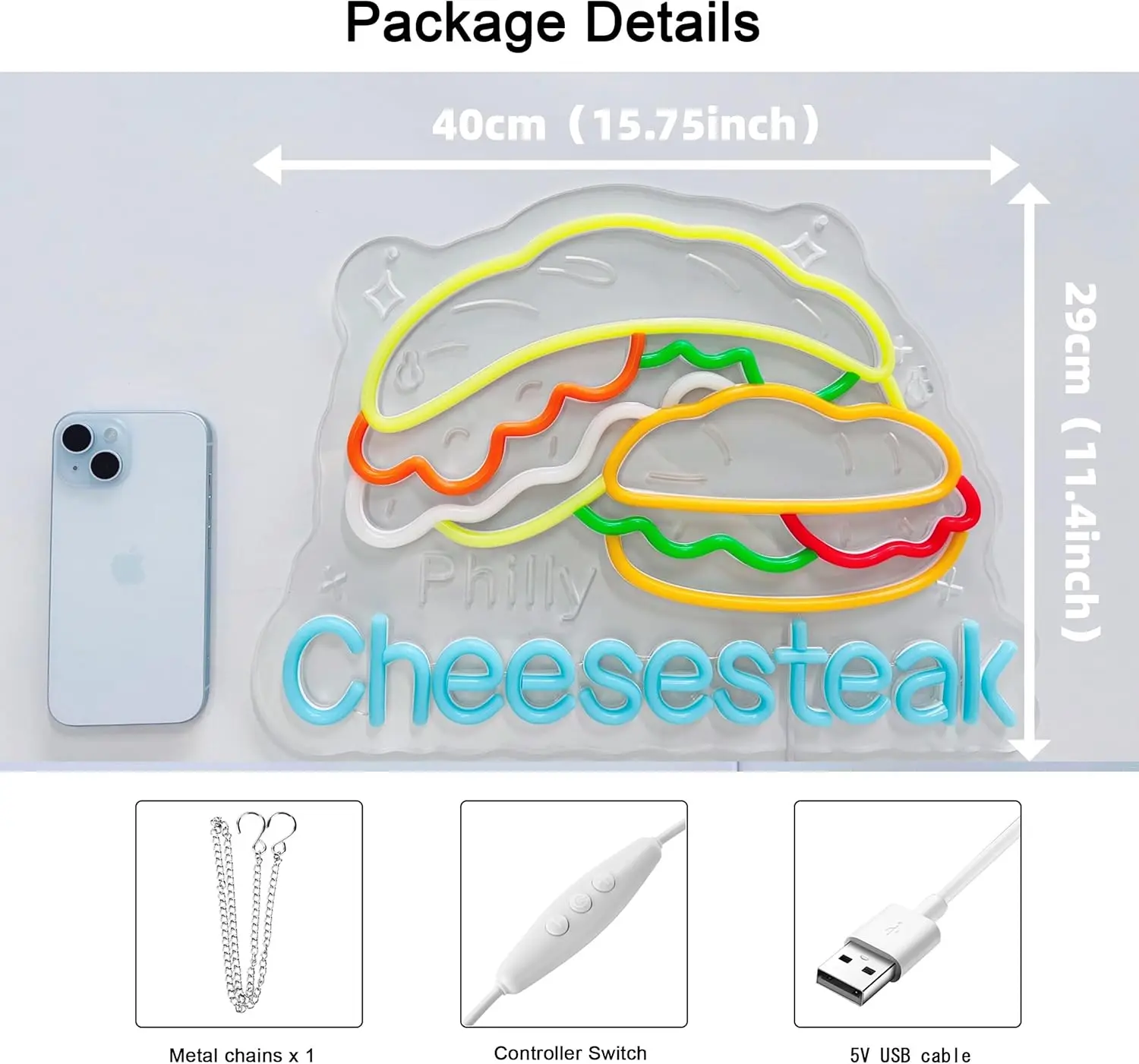 Philly Cheesesteak Neon Sign R - مراجعة Home Decor Market وسعره