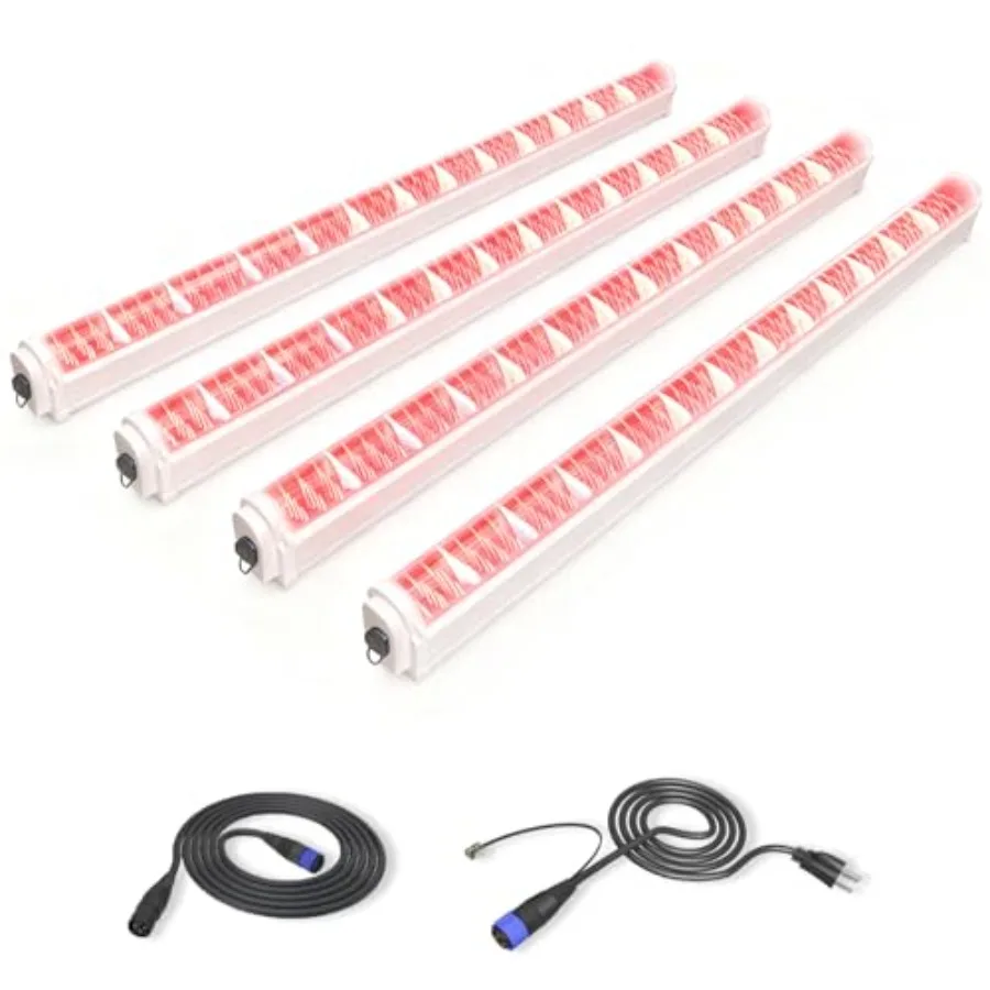 

Светодиодная лампа для выращивания растений под навесом, 120 Вт, 47 дюймов, с удлинителем и разъемом для подключения, для гидропоники в помещении, комплект из 4 штук