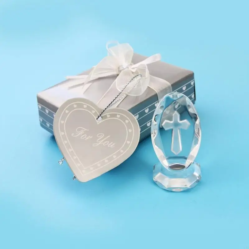 77JB Crystal Chữ thập đứng truyền thống trên cơ sở Tabletop Tabletop Figurine