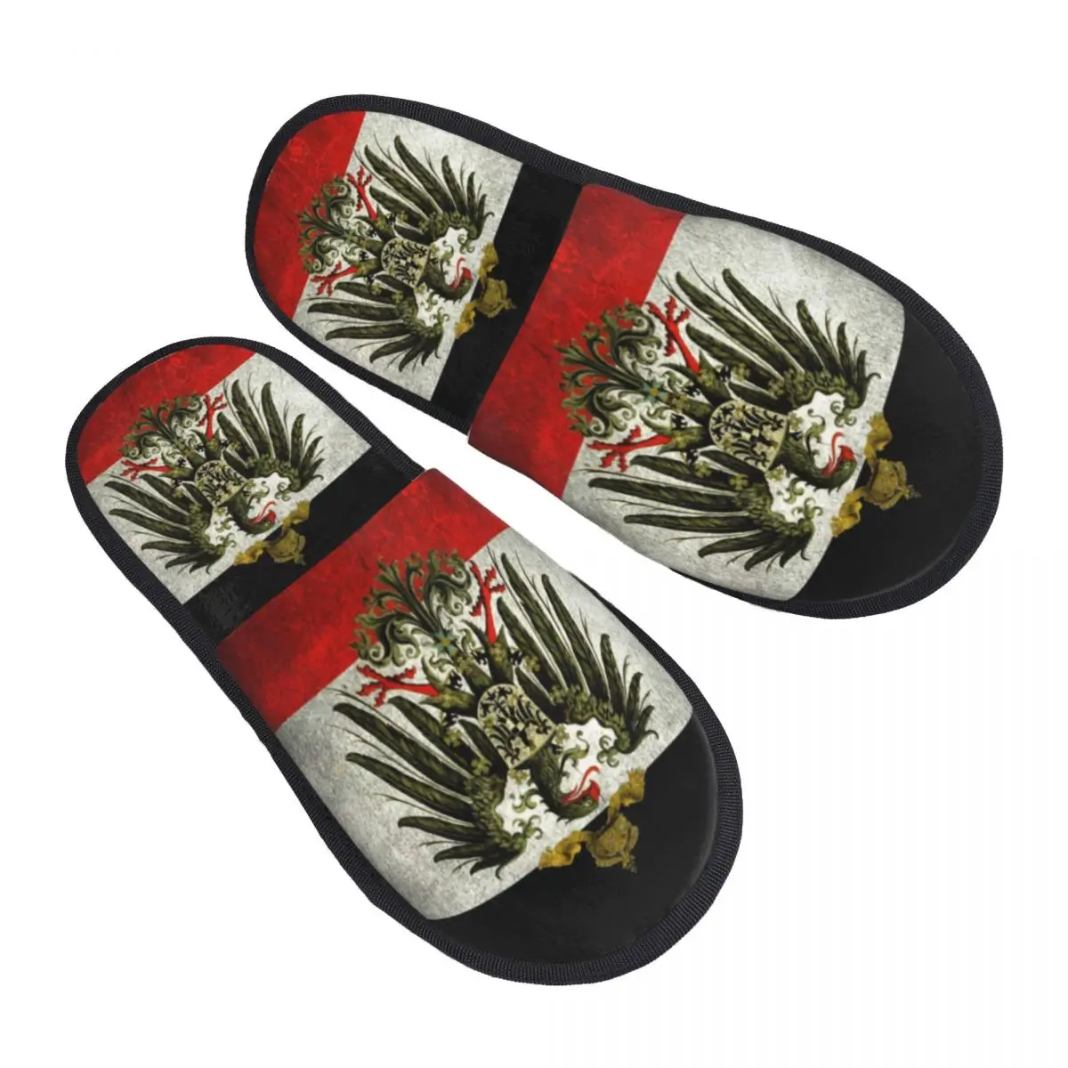 Custom German Empire Flag Germany Memory Foam Slippers Women Soft Warm House Slippers