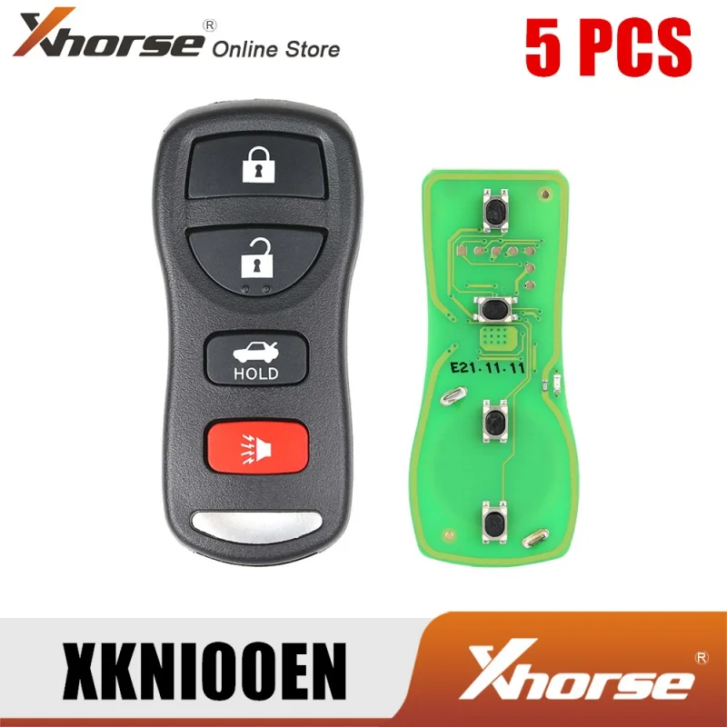 

Xhorse XKNI00EN Wire Remote Key for Nissan Separate 4 Buttons English Version 5pcs/Lot