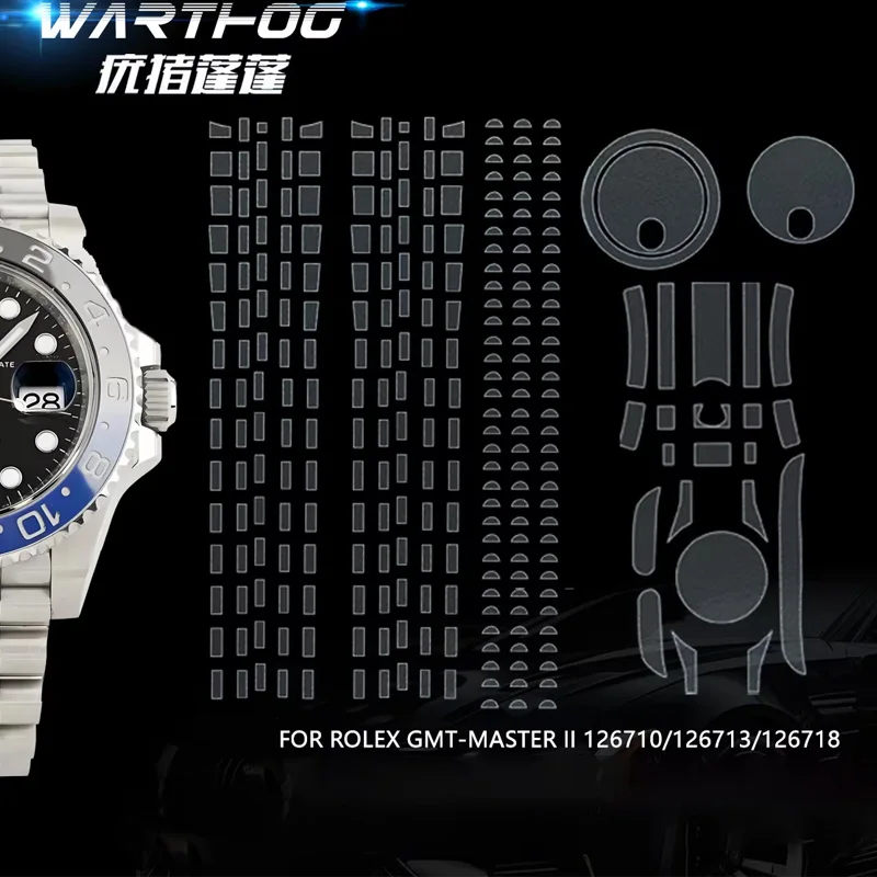 Applicable pour Rolex montre Film Application chaîne à cinq perles 126710/ 126713/126718 GMT Film de protection pour montre