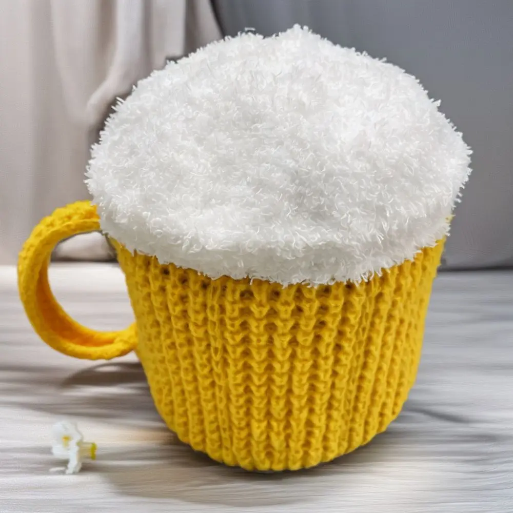 3D البيرة قبعة بلوفر مغزول قبعة مضحك الجدة هدية لمحبي البيرة للجنسين شتاء دافئ عيد الميلاد حزب زي التبعي #5