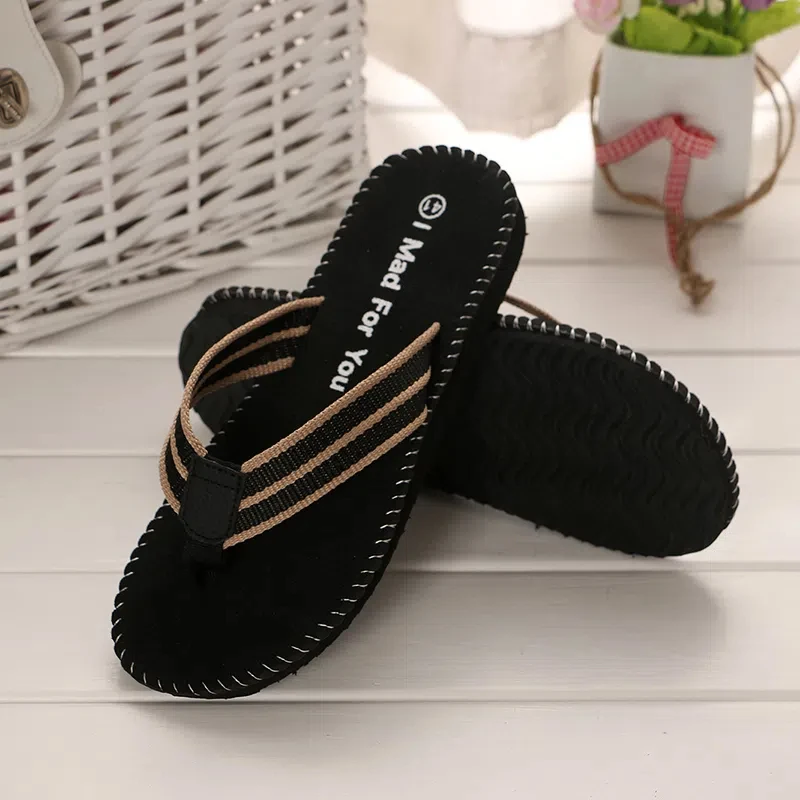 2025 Slippers Men Summer Flip Flops Beach Sandals Anti-Slip Casual Flat Shoes Indoor House Shoes Shower Pantuflas Hombre