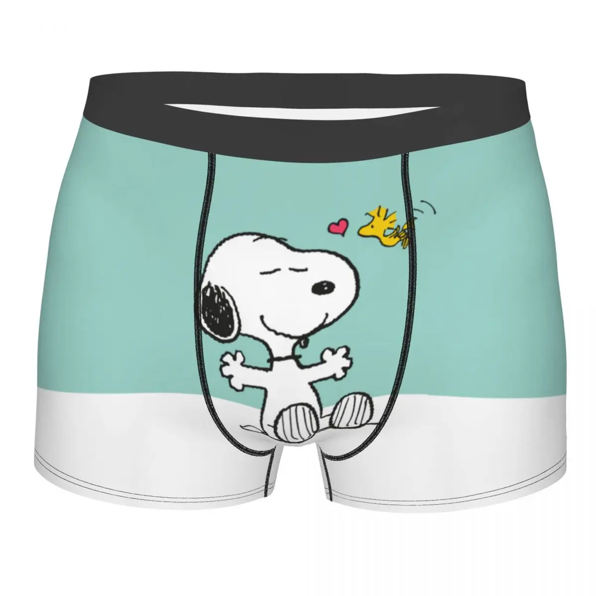 Custom Funny S-Snoopys Anime Boxers Shorts Panties Men\'s Underpants Breathable Briefs Underwear