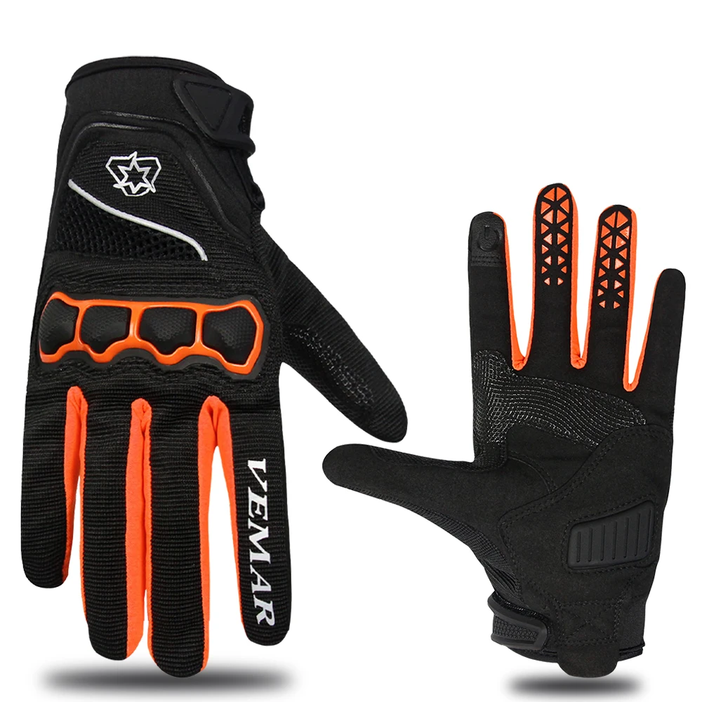 2PCS Full Finger Touch Screen Motorbike Gloves Unisex Thickened Waterproof Anti-Fall Non Slip Mountain Road Cycling Riding Glove