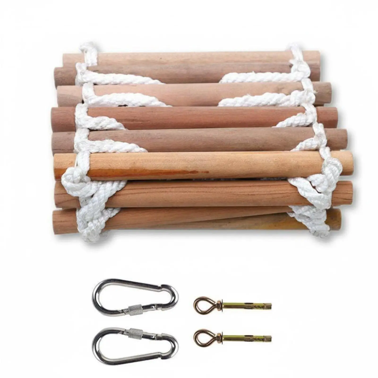 Flexible Rope Ladder Emergency Escape Ladder 12m with Thick Polyester Rope for Building Fire Safety and Rescue