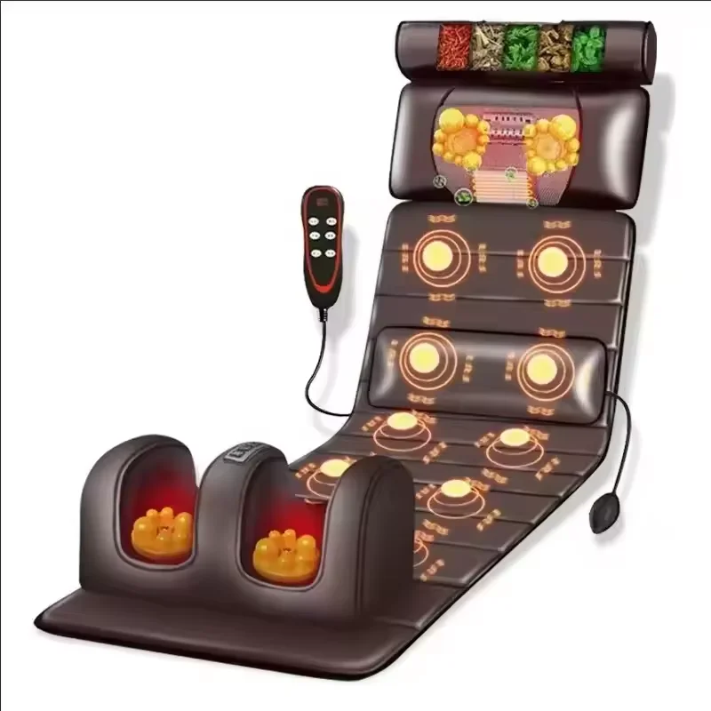 Heat therapy massage mat for shoulders, neck, and back, home multi-functional massage cushion