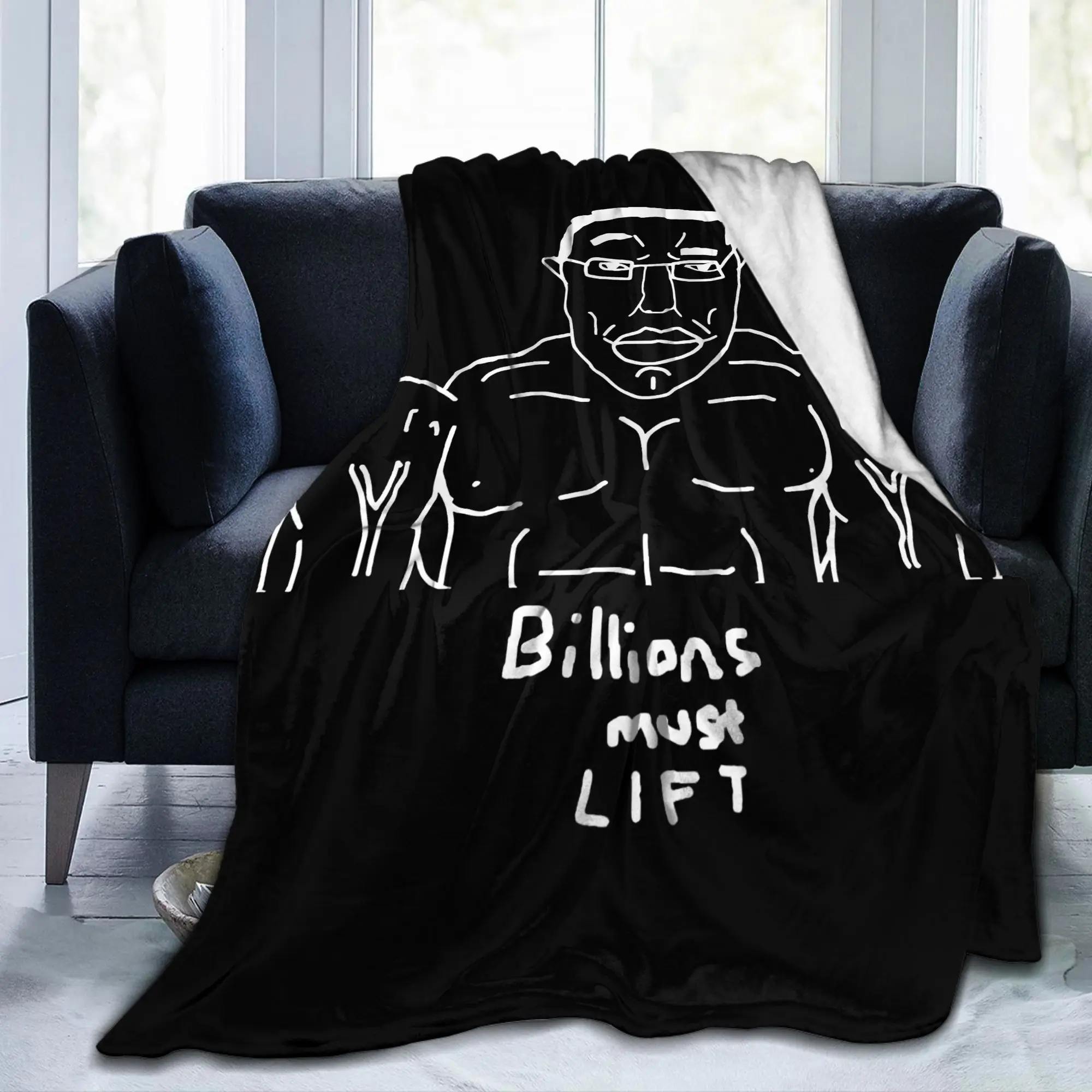 Wojak Chudjak Billions Must Lift Flannel Throw Blanket  Blankets for Bedding Travel Warm Bedding Throws,